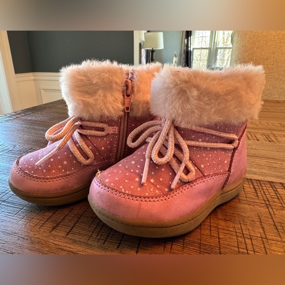 STRIDE RITE | Spruce Toddler Girls' Faux-Fur Winter Boots - Size 7 M - Picture 1 of 6